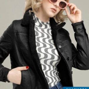 Chamarra de vinipiel Agorss 1328